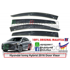 Hyundai Ioniq Hybrid 2016 AG Door Visor Air Press Wind Deflector (Medium 8cm Width)